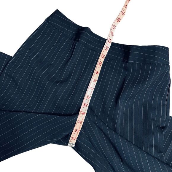 90s Rafaella Pinstripe Wide Leg, High Waist Dress Pants Trousers - Picture 11 of 13